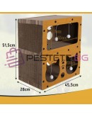 Драскалка за котки легло с играчки двуетажна къща легло